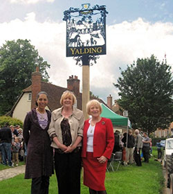 Happy Yalding councillors at the unveiling of their new sign