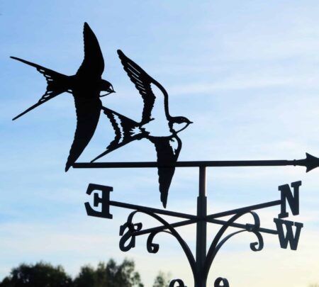 Pair Of Flying Swallows Bird Weathervane 3