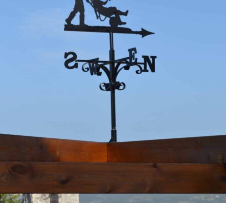 Man And Girl In Wheelbarrow With Martini Glass Weathervane 2