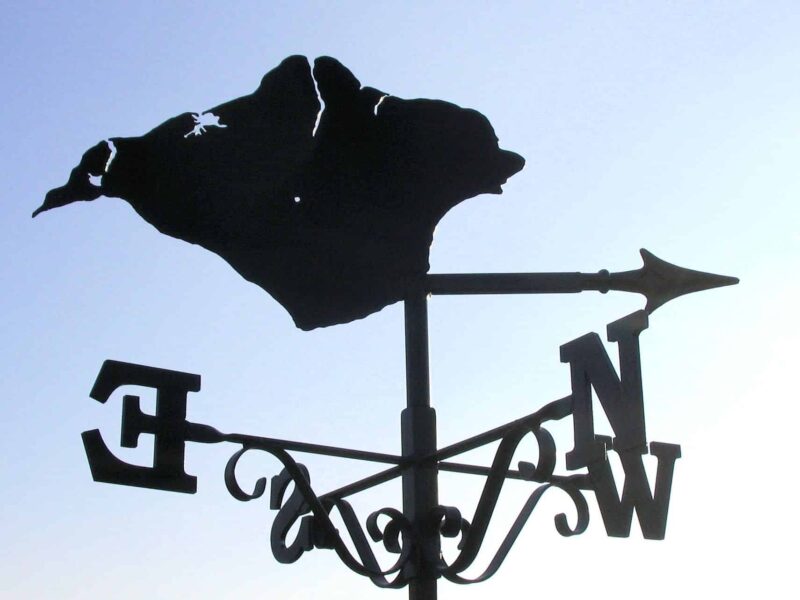 Map Of The Isle Of Wight Weathervane