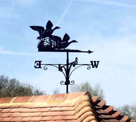 Pair Of Flying Ducks Weathervane 2