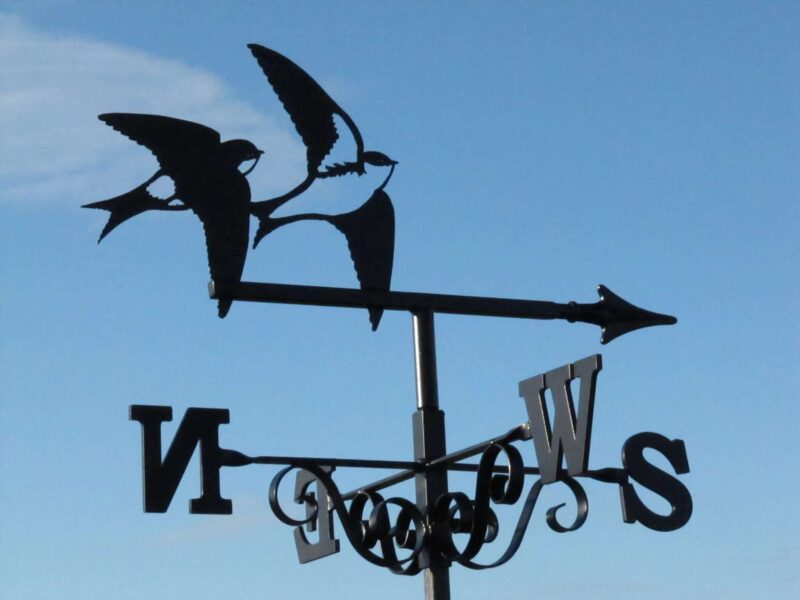 Pair Of Flying House Martins Weathervane