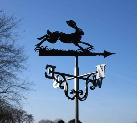 Running Hare Ears Up Weathervane 2