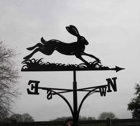 Running Hare Ears Up Weathervane 3