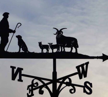Shepherd, Jacobs Sheep And Dog Weathervane