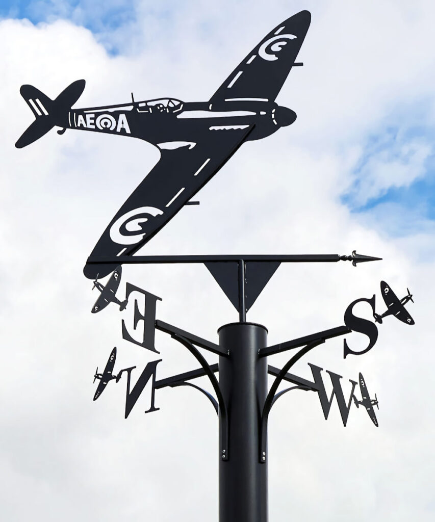 Spitfire themed handmade Weathervane