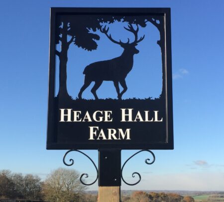 Single Stag Framed Sign
