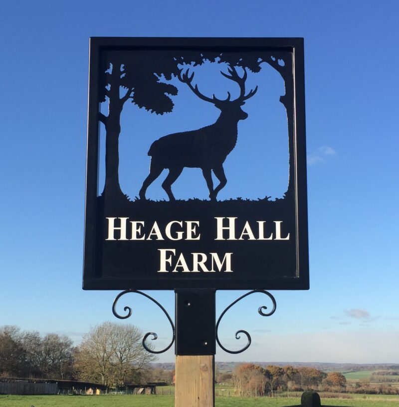 Single Stag Framed Sign