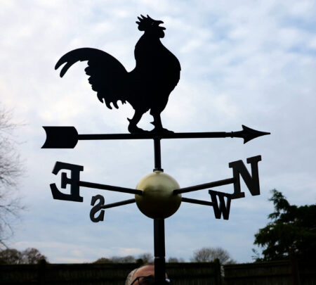 Cockerel Traditional Weathervane and bespoke sphere cross