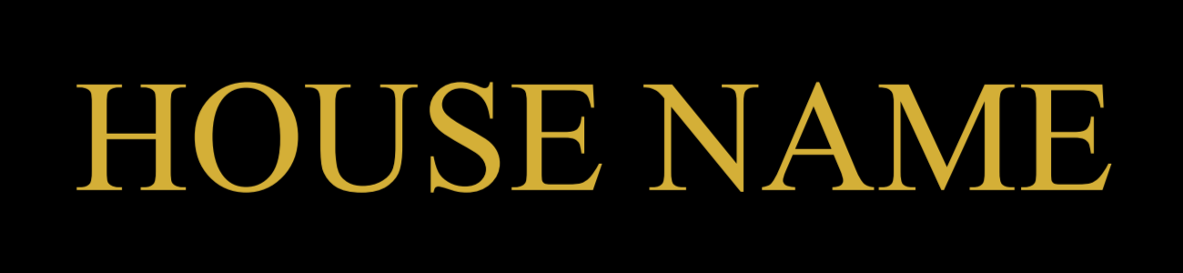 Times New Roman UPPER CASE gold