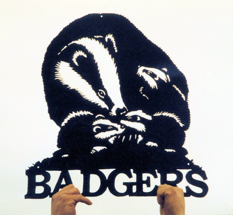 Badger & Cubs Wall Art Plaque