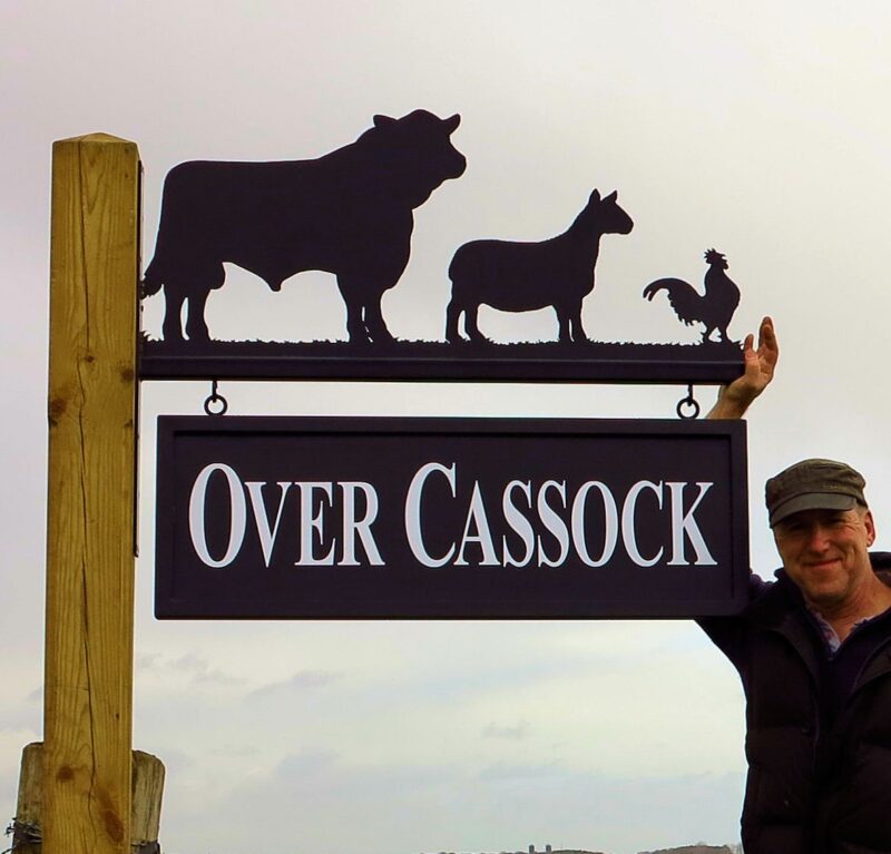 Bull, Tup & Cockerel Hanging Bracket Picture Farm Sign