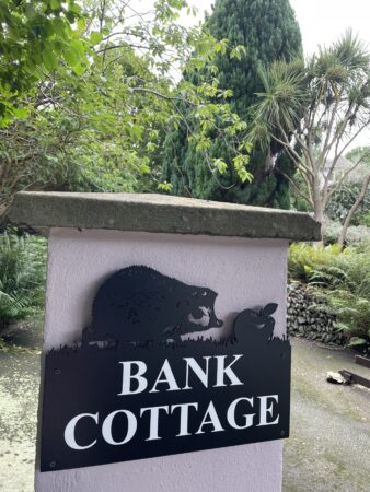 Hedgehog & apple Wall Art Plaque - Installed