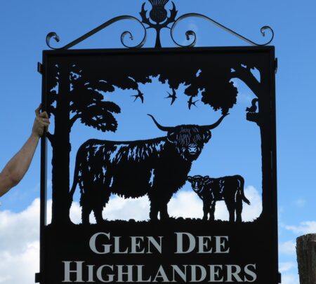 Highland cow and Calf - Plus Thistle Option - Framed Picture Sign