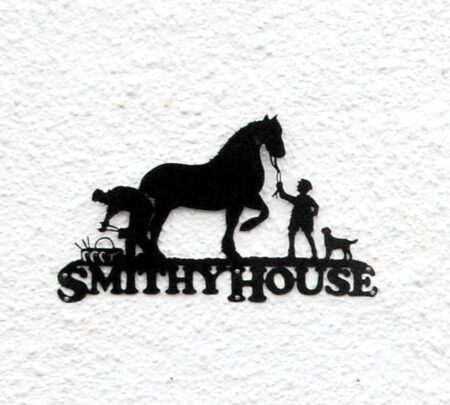 Horse, Farrier Child & Dog Wall Art Plaque