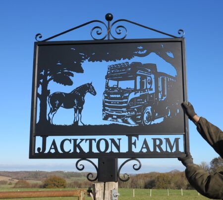Lorry & Clydesdale Horse Framed Picture Sign