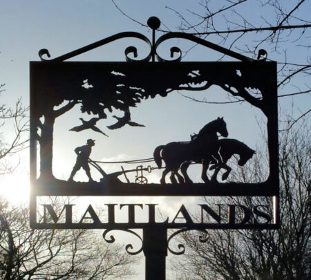 Ploughman and Horses Framed Picture Sign