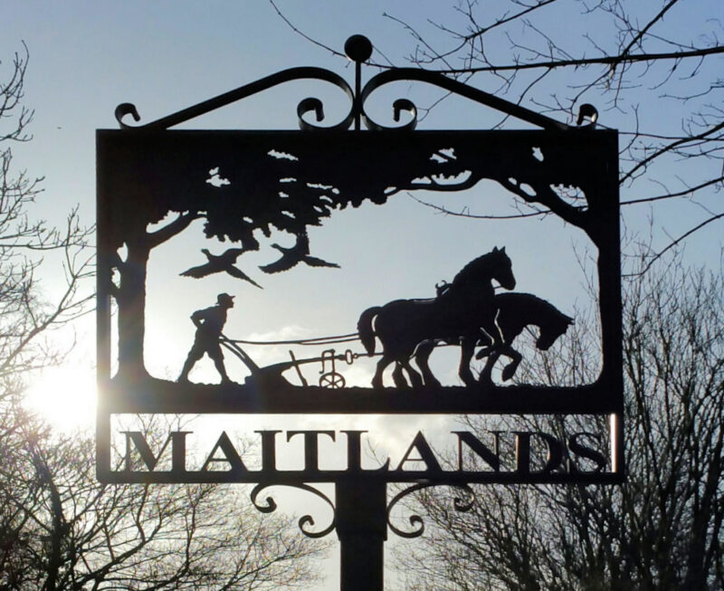 Ploughman and Horses Framed Picture Sign