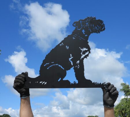 Schnauzer Sitting Dog Wall Art Plaque
