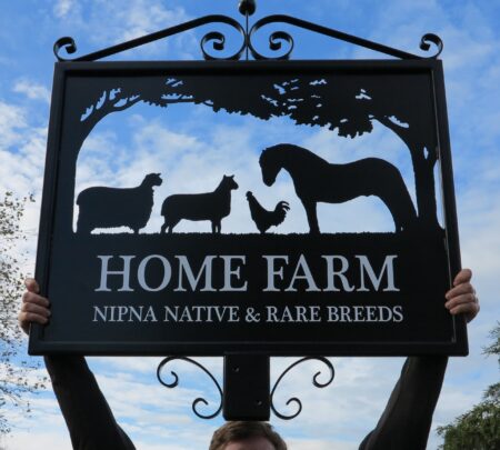 Sheep, Horse & Chicken Framed Picture Sign