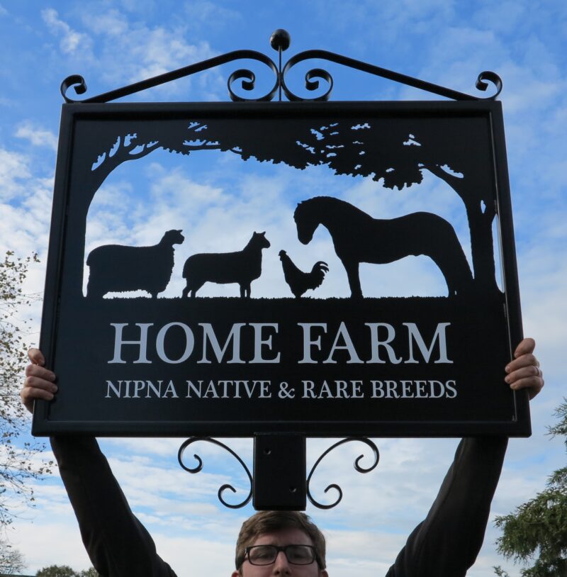 Sheep, Horse & Chicken Framed Picture Sign