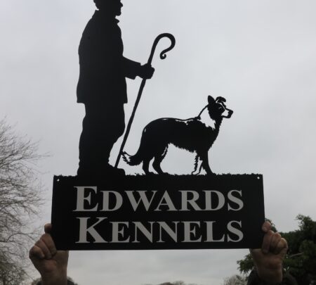 Shepherd and Collie Dog Wall Art Plaque
