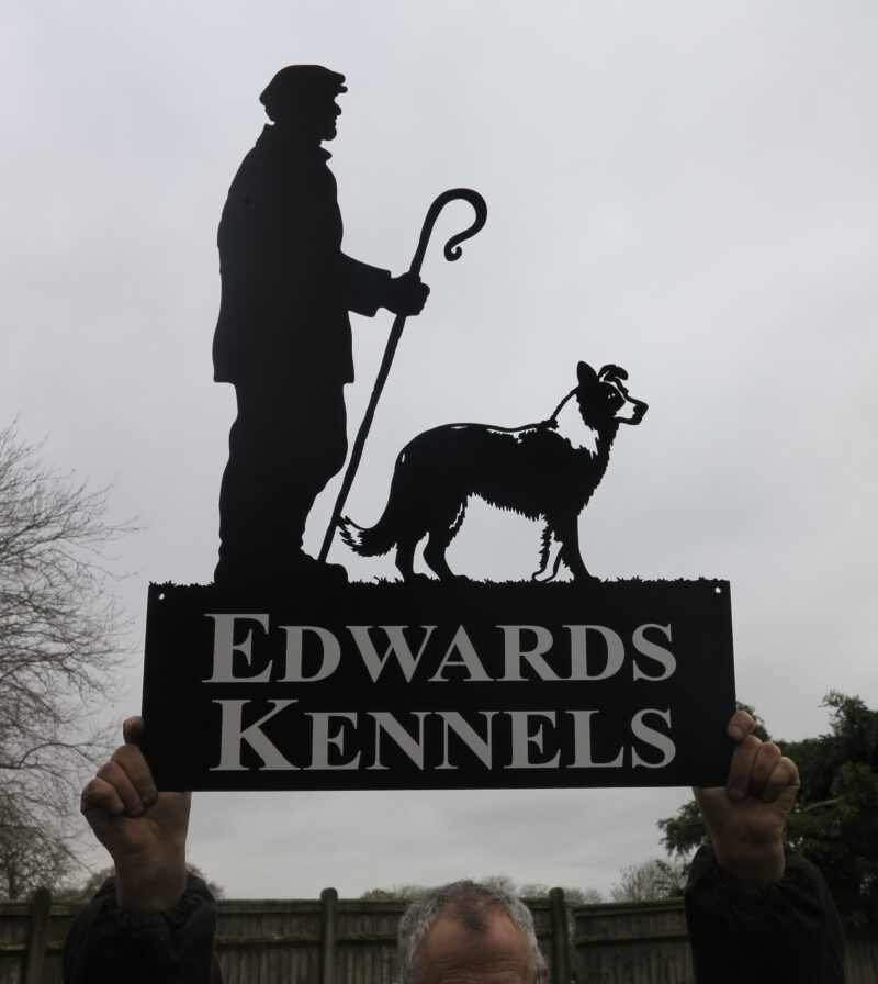 Shepherd and Collie Dog Wall Art Plaque