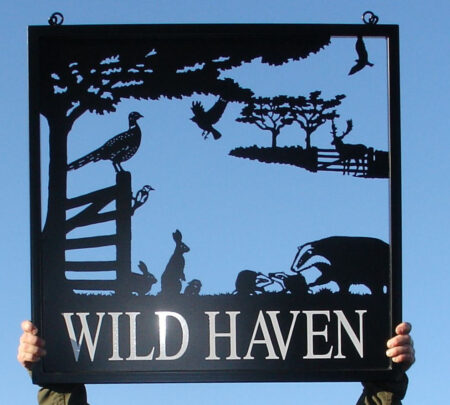 Wildlife Scene Framed Picture Sign