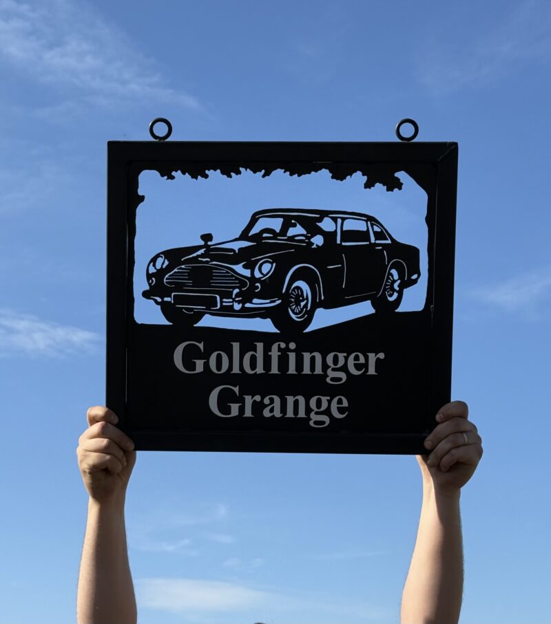 Ex-Display - Aston Martin Car Framed Sign 52cm x 47cm