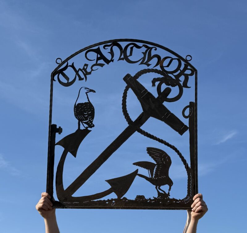 Ex-Display - 'The Anchor' Arched Top Framed Sign 68cm x 92cm