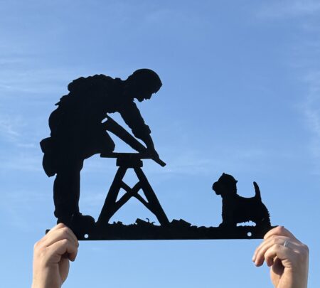 Ex-Display Wall Art - Carpenter and Dog 45cm x 32cm