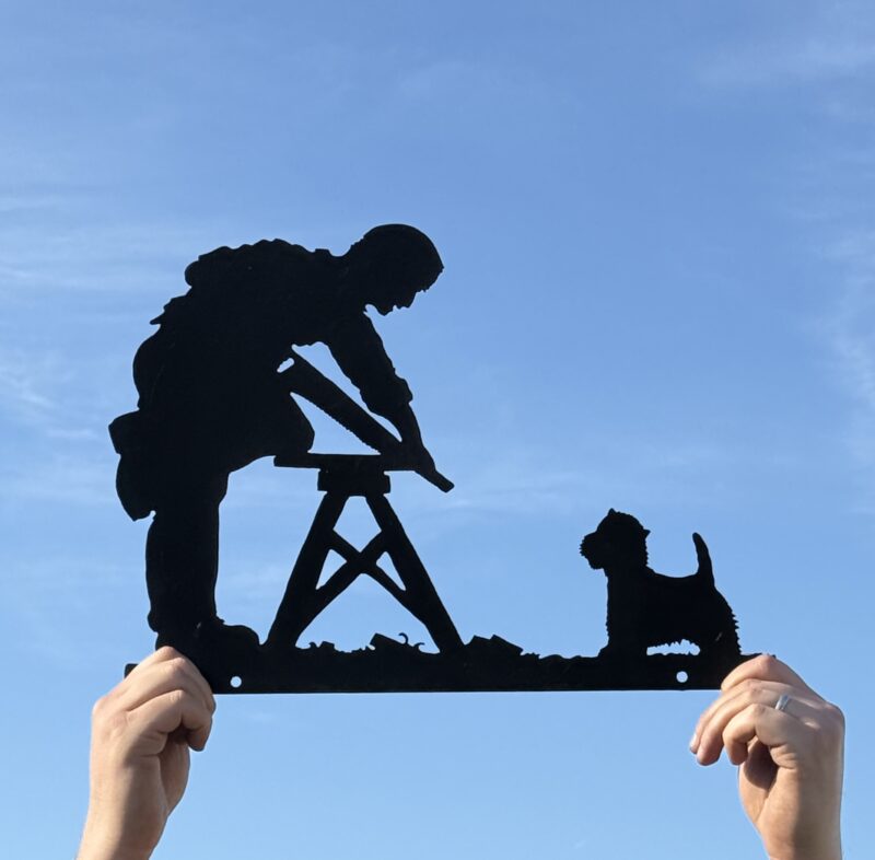 Ex-Display Wall Art - Carpenter and Dog 45cm x 32cm