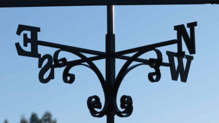 C Scroll Weathervane Cross