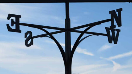 Curved Weathervane Cross