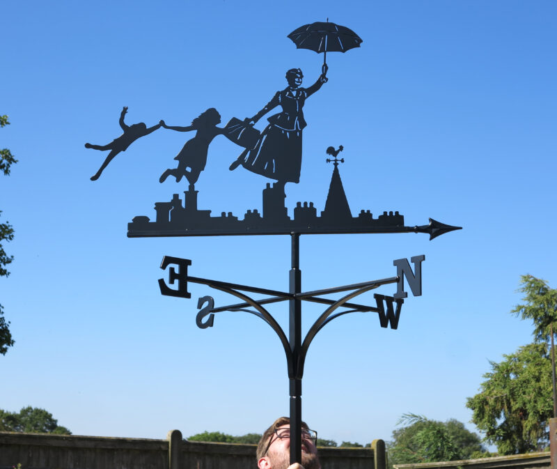 Flying London Nanny and Children Weathervane