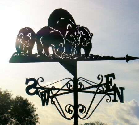 Grizzly Bear Family Weathervane