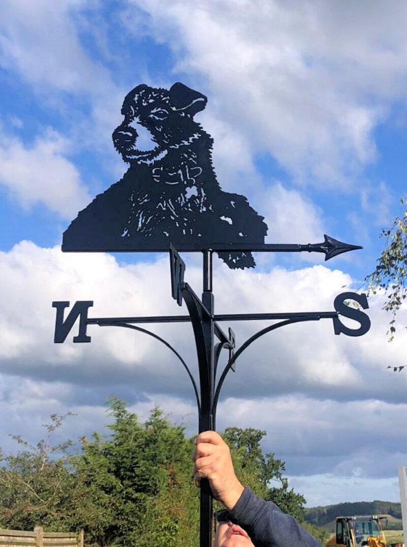 Jack Russell Dog Portrait Weathervane