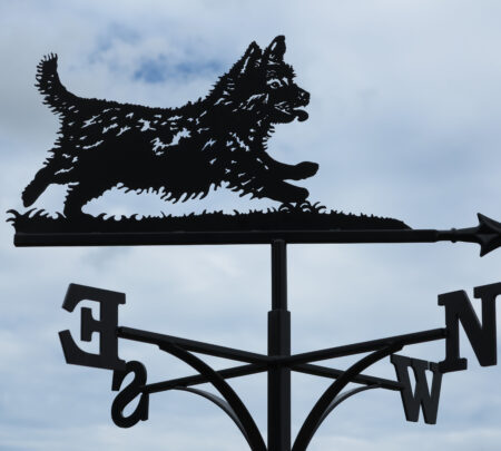 Single Running Terrier Dog Weathervane