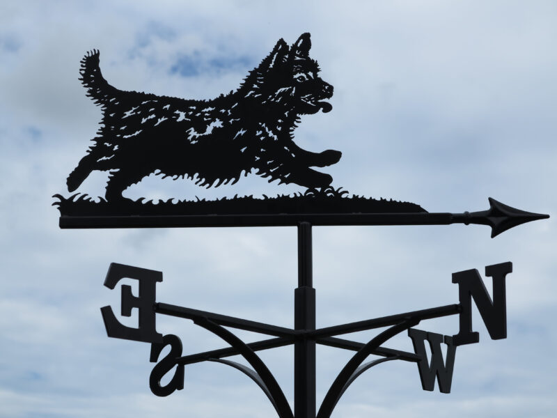 Single Running Terrier Dog Weathervane