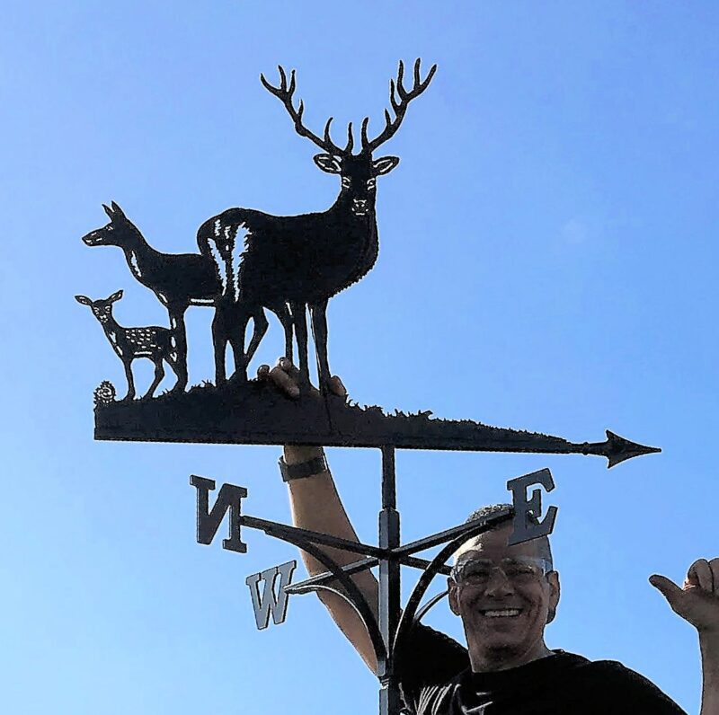 Stag Deer and Foal Weathervane