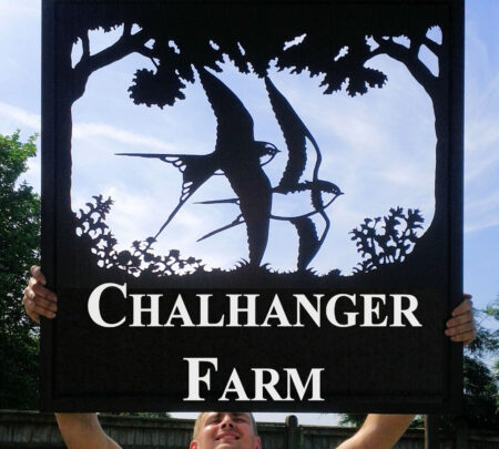 Pair Of Swallows Framed Sign