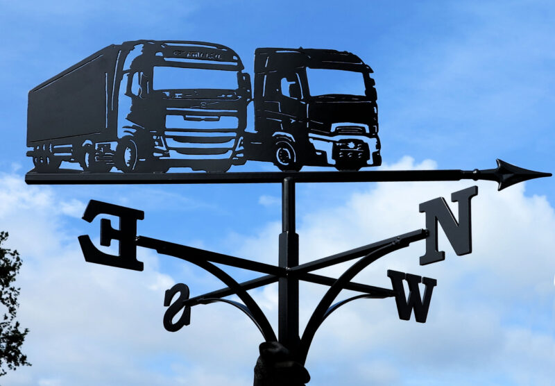 Volvo And Renault Lorry Weathervane