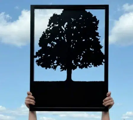 Walnut Tree Framed Metal Sign 3