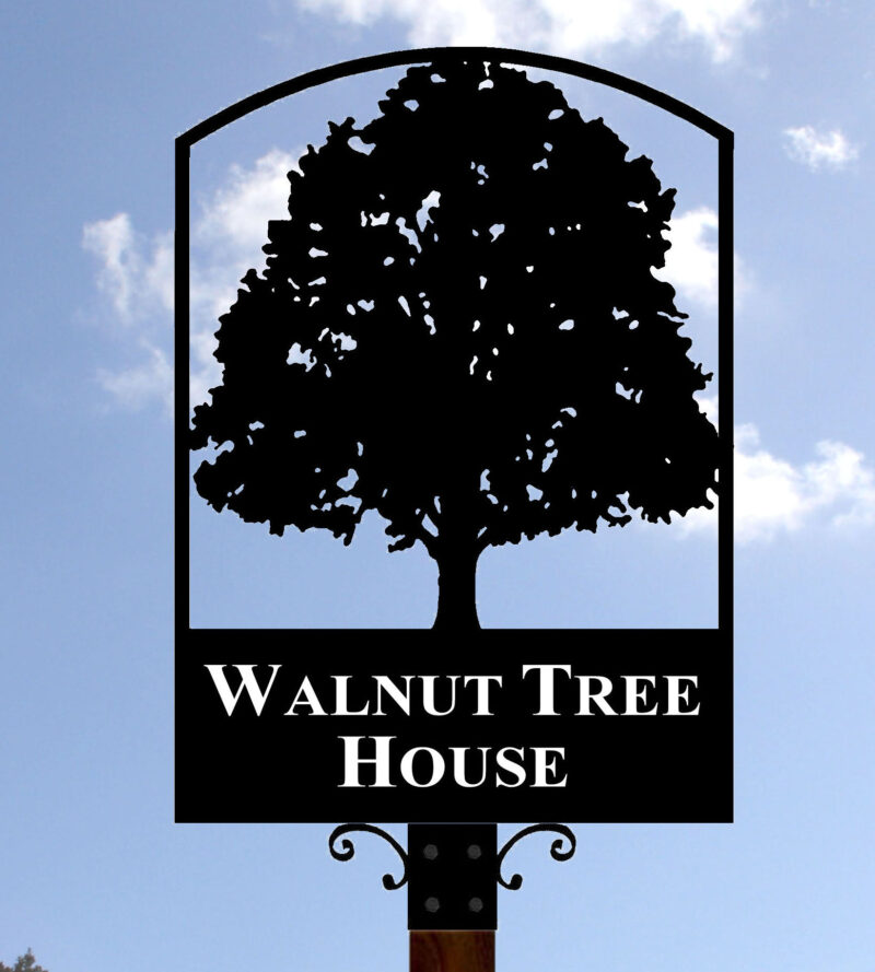 Walnut Tree Framed Sign