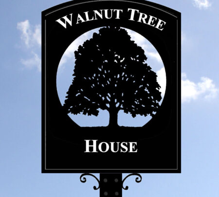 Walnut Tree In Circle Framed Sign