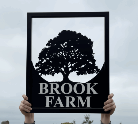 Oak Tree Framed Metal Sign