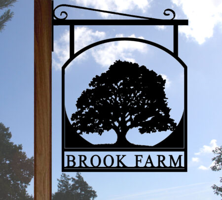 Oak Tree Hanging Bracket Solid Letters Visual