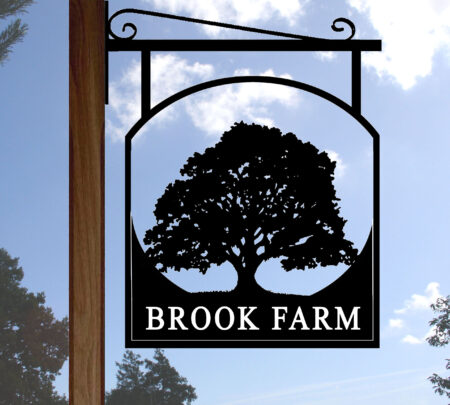 Oak Tree Hanging Bracket Vinyl Letters Visual