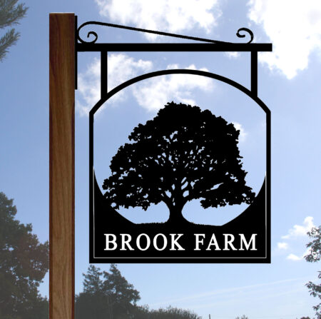 Oak Tree Hanging Bracket Vinyl Letters Visual