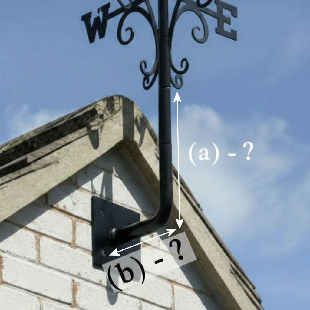Bespoke L Shape Weathervane Bracket Details